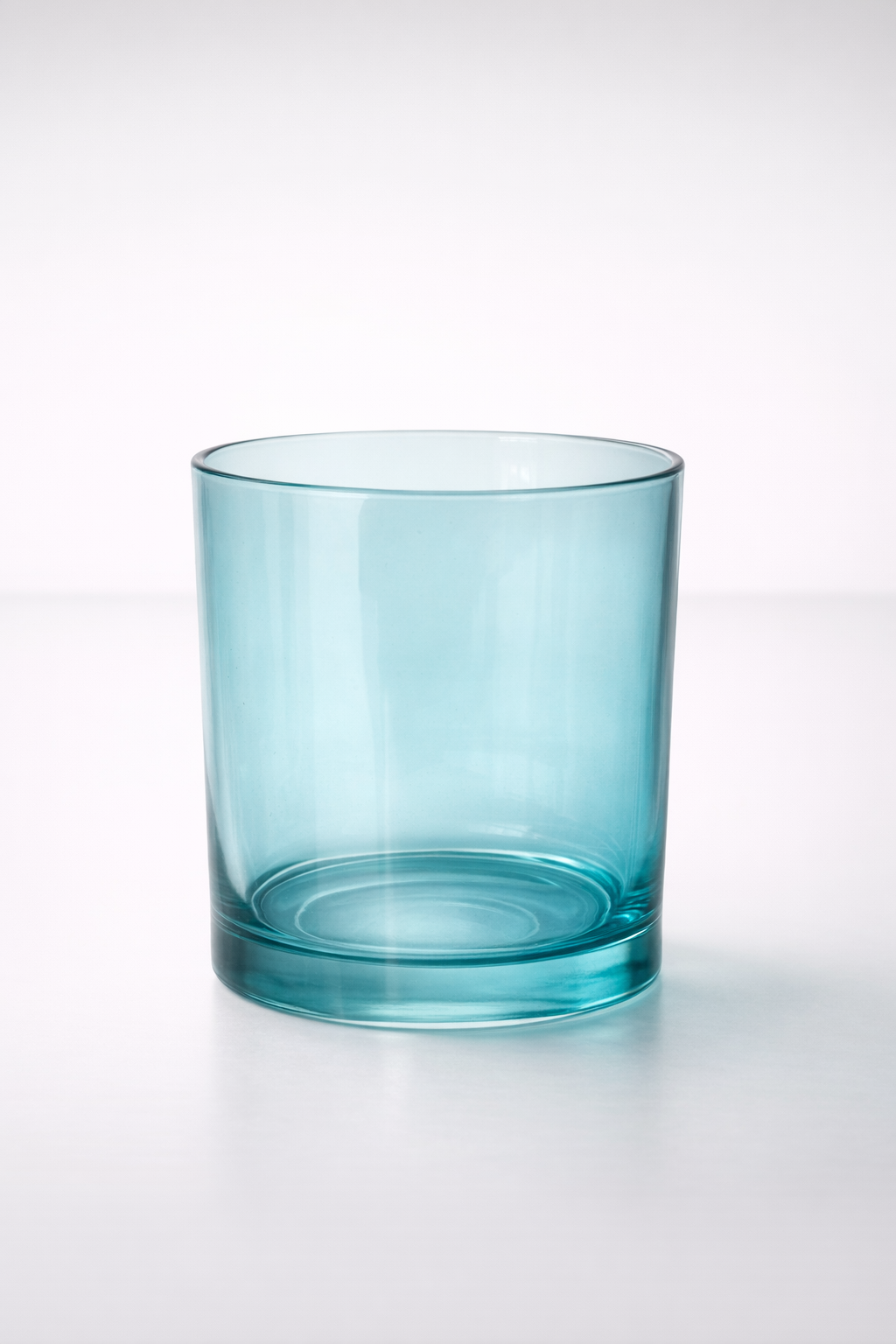 Aqua Glass Tealight Candle Holder