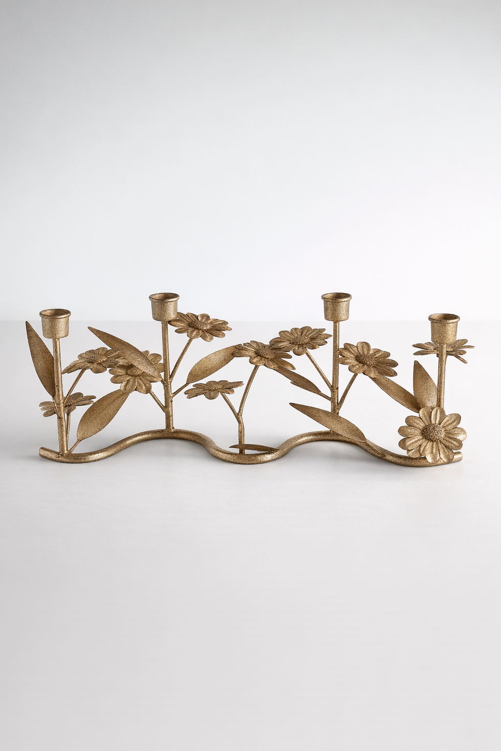 Rustic Gold 5 Candle Holder