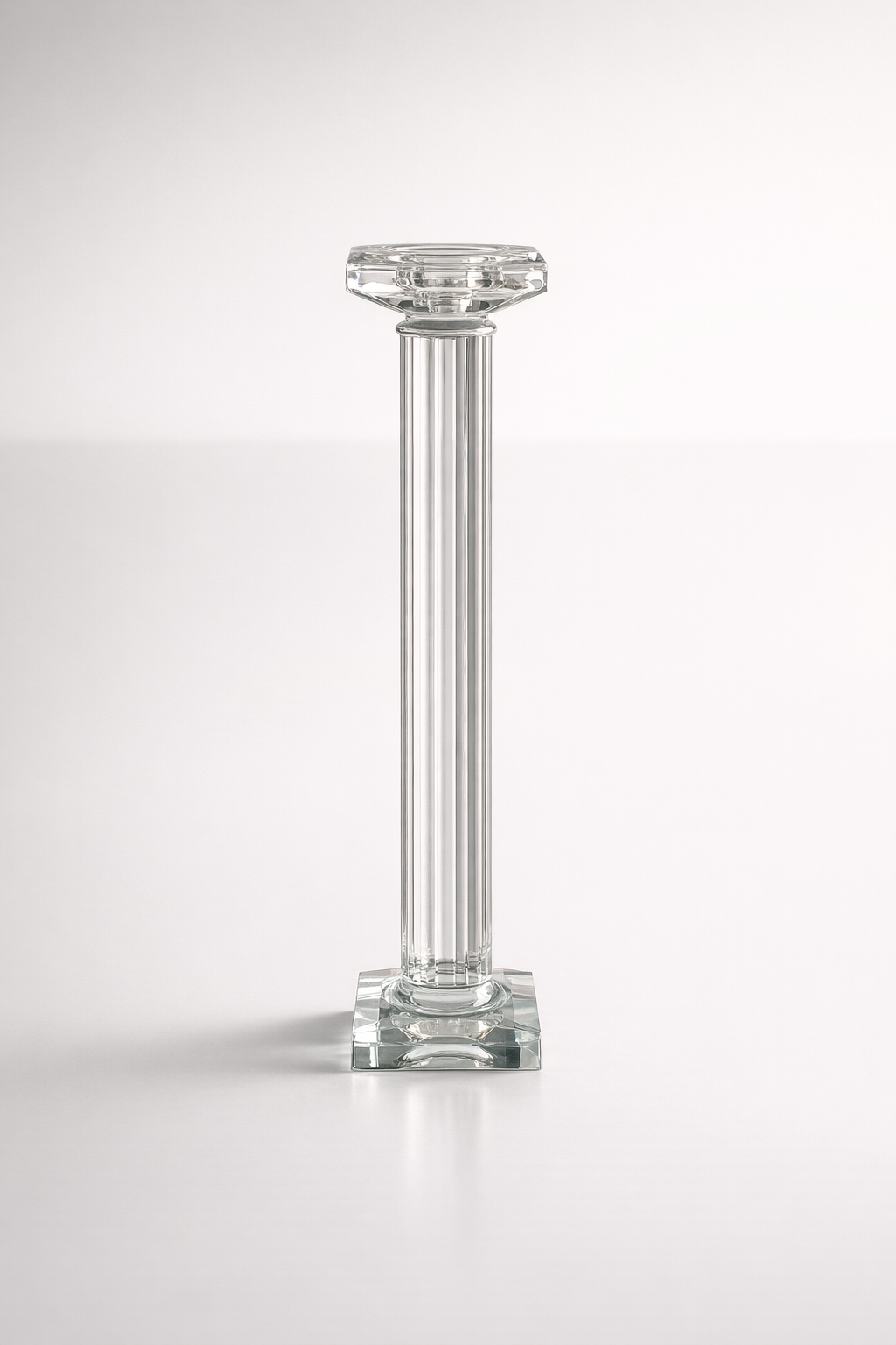 Tall Square Crystal Candle Stick