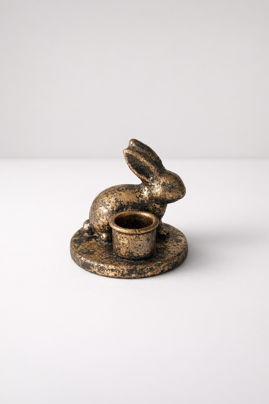 Metal Rabbit Candle Holder