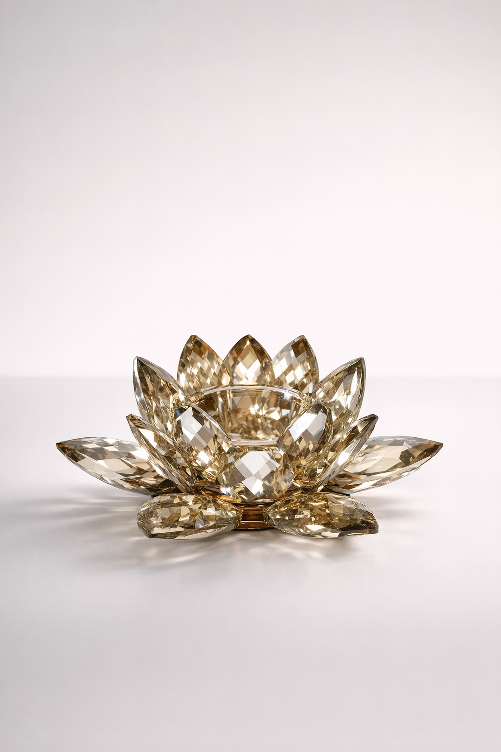 Champagne Glass Lotus Candle Holder