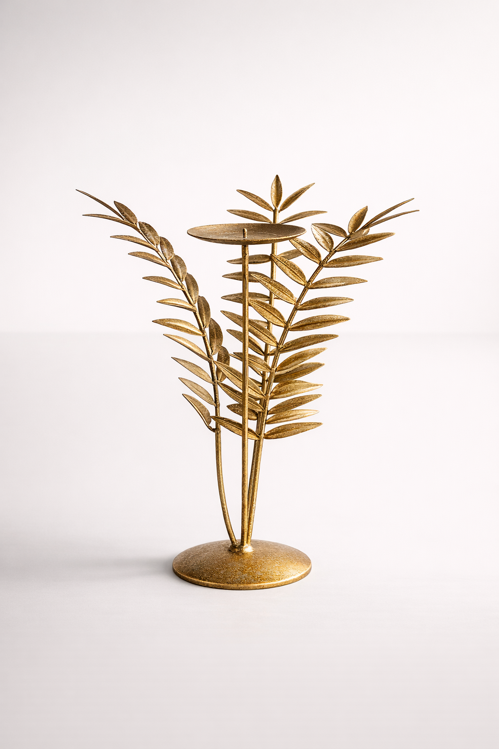 3 Fern Leaf Candle Holder
