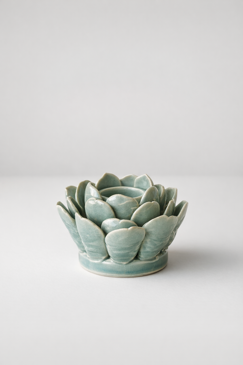 Blue Grey Candle Holder