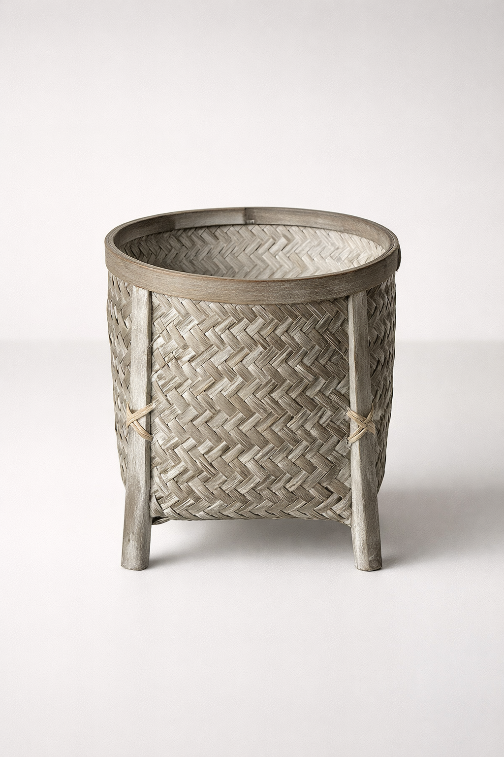 Grey Basket, Plant Holder