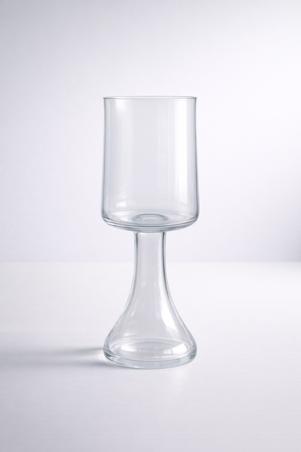 Tall Glass Candle Holder Round Top