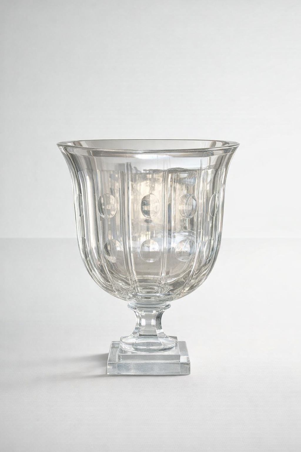 Glass Candle Holder On Foot