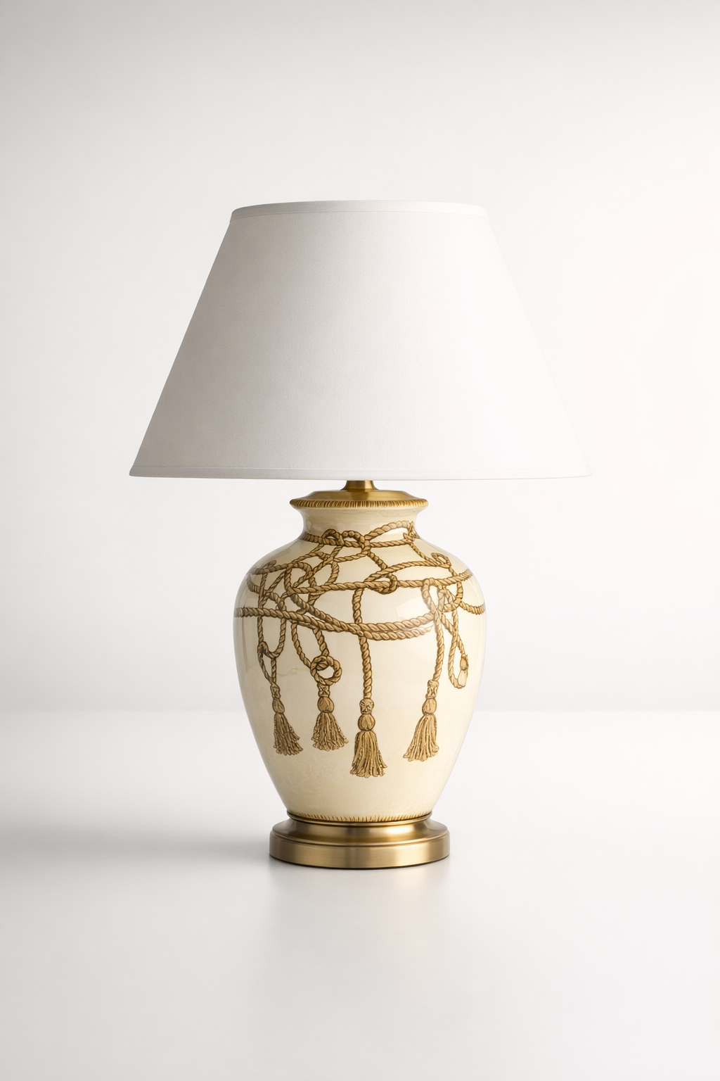 Rope Tassel Lamp Off White Shade