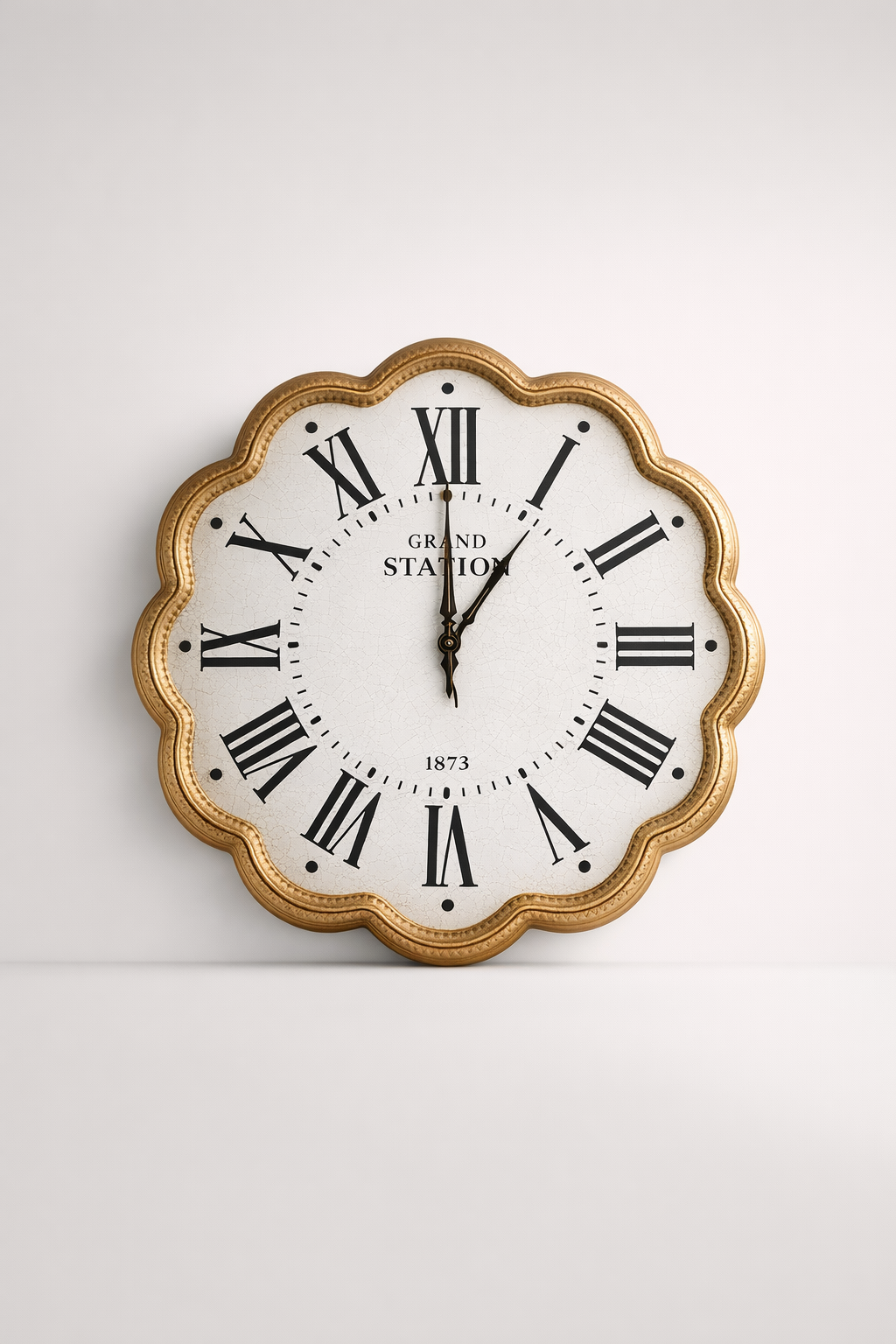 Large Scalloped Edge Clock