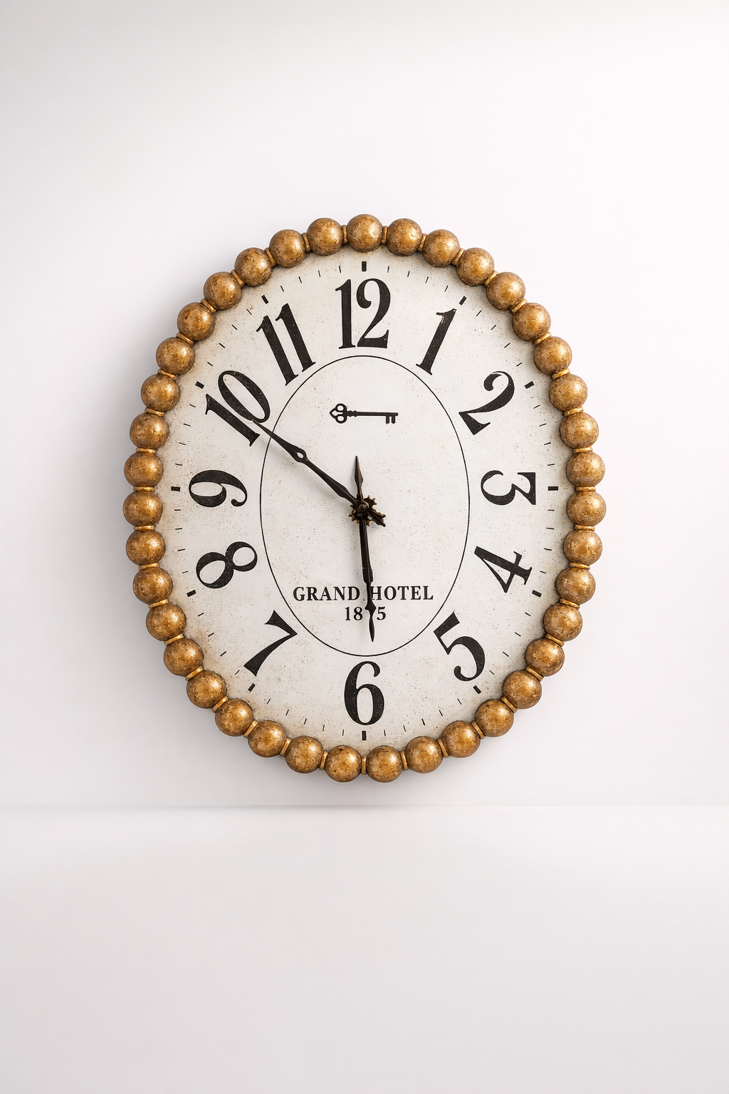 Large Oval Clock With Bobbles