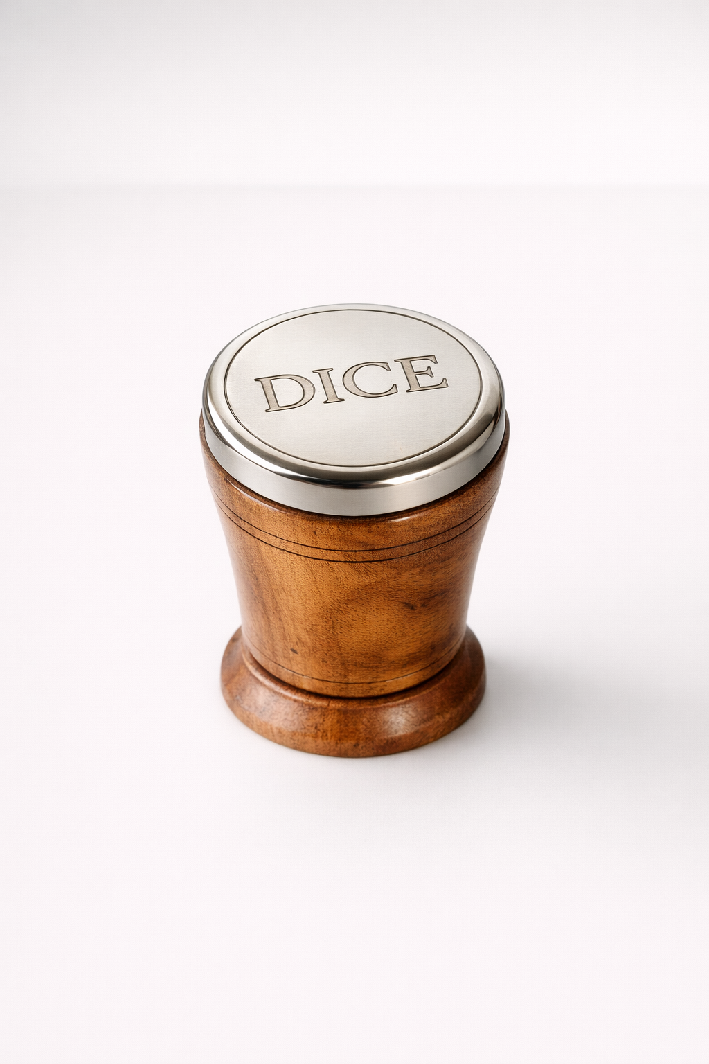 Silver & Wood 5 Dice Box