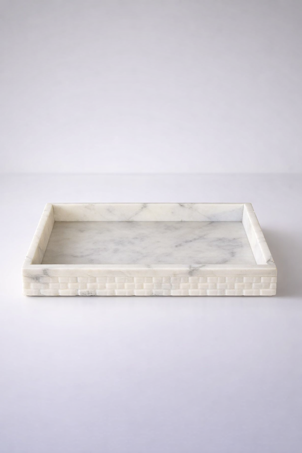 White Marble Oblong Tray