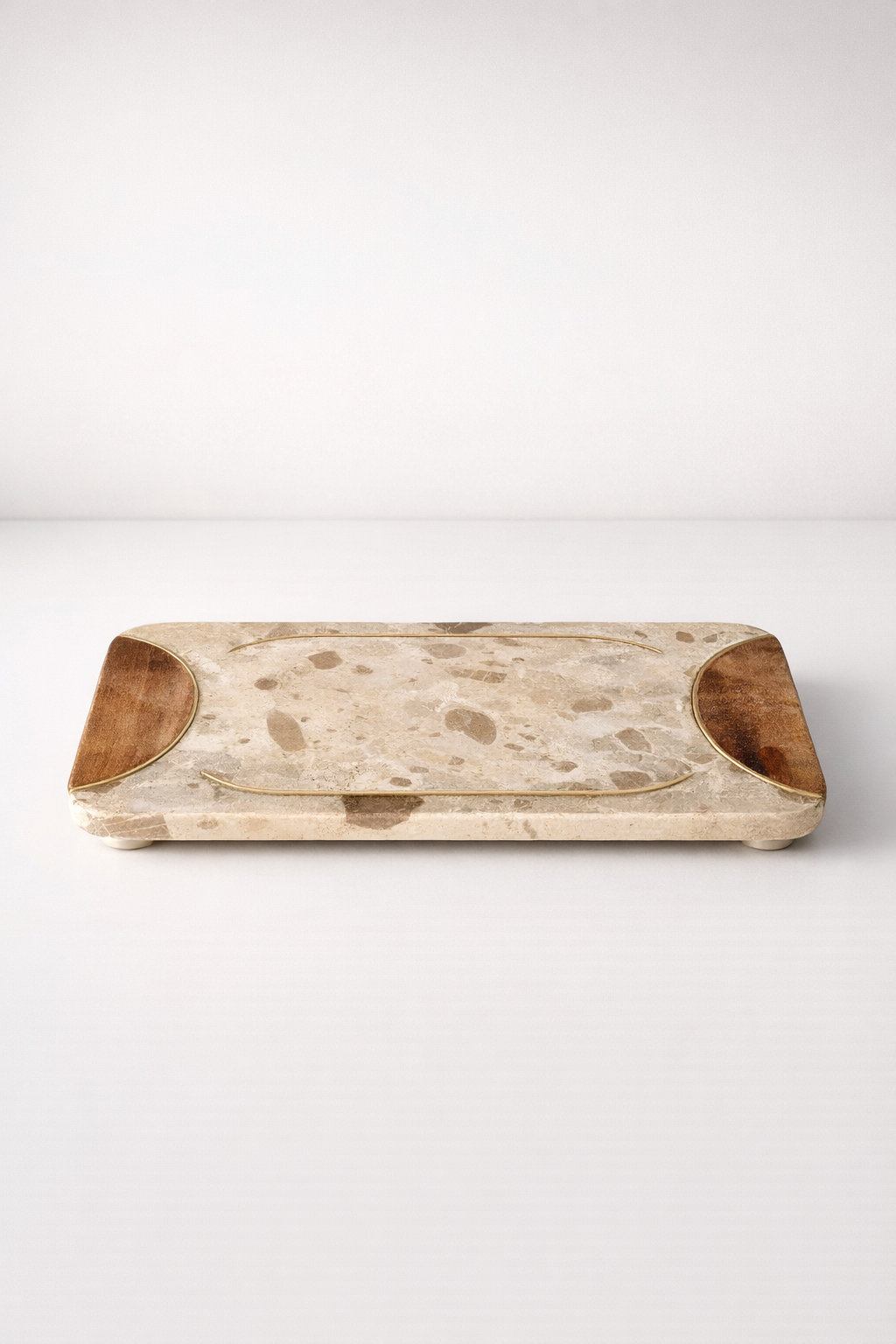 Leopard Marble & Brass Board On Feet