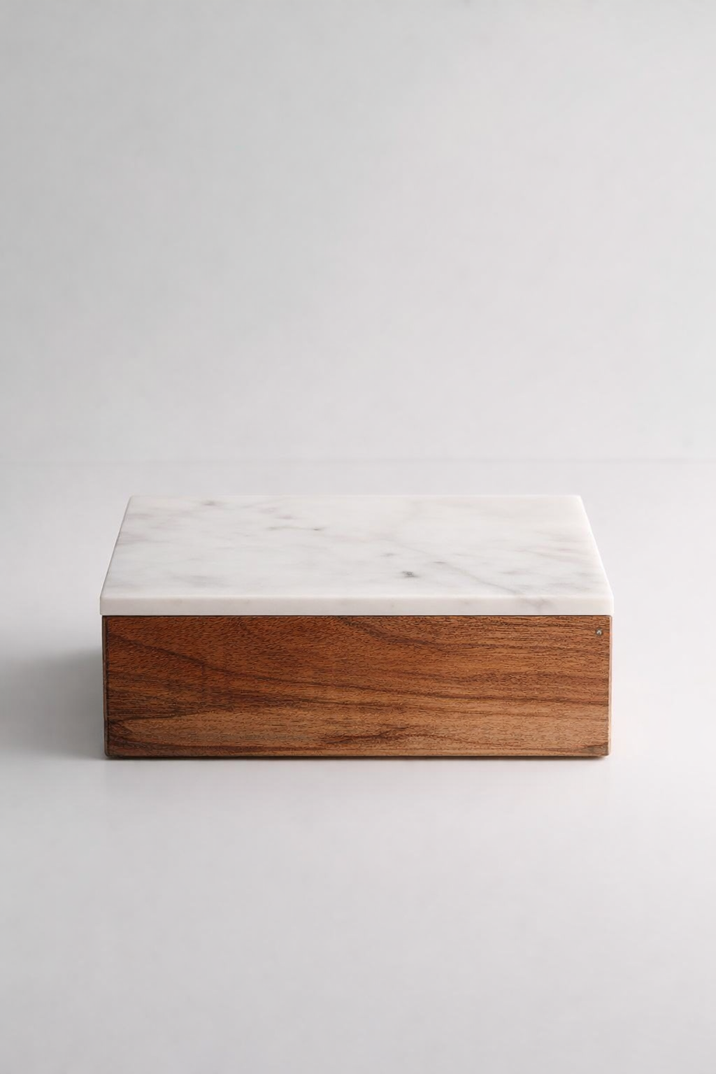 Oblong Wooden Box Marble Lid