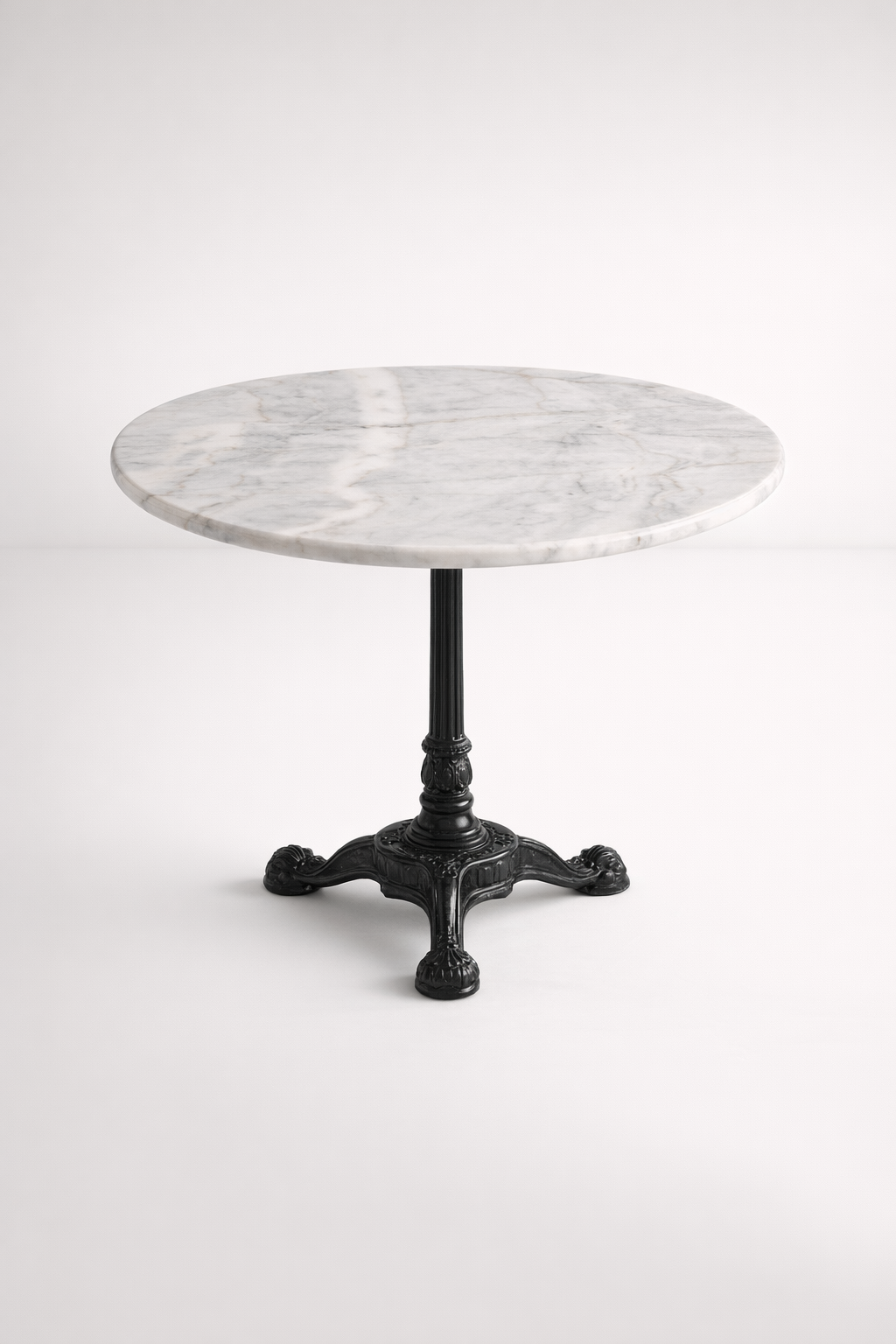 WHITE ROUND MARBLE TABLE  72X80CM DIAM