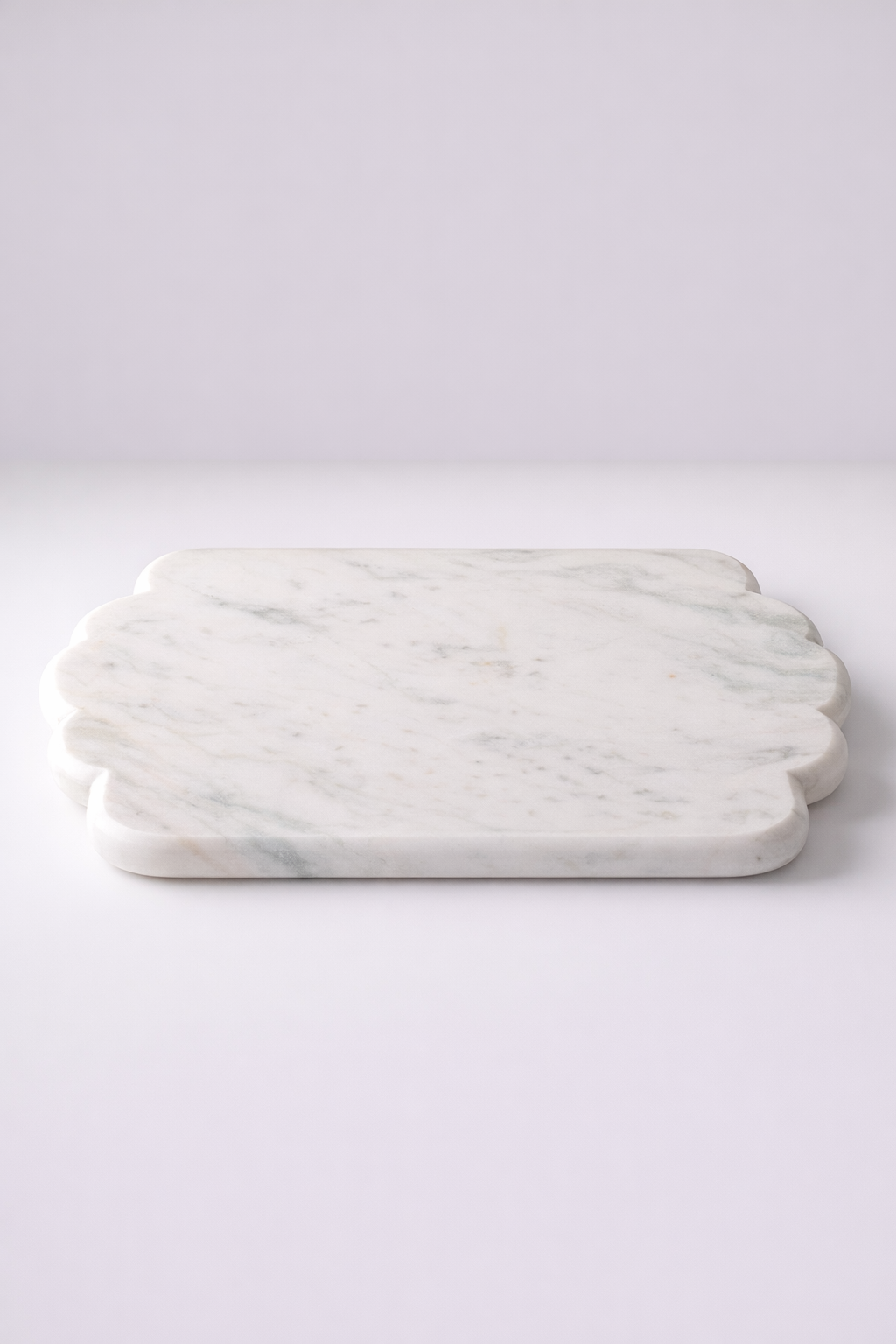 Marble Bevelled Shaped Tray On Feet