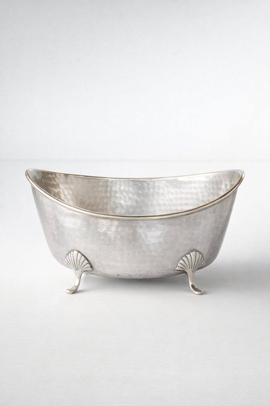 Oval Pewter Boat Shaped Bowl