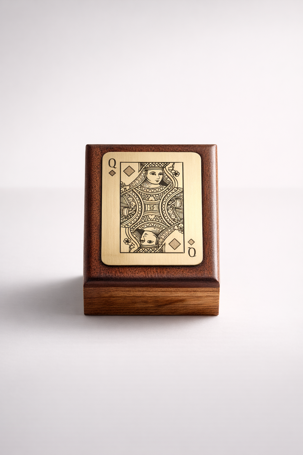 Brass & Wood Queen Single Card Box