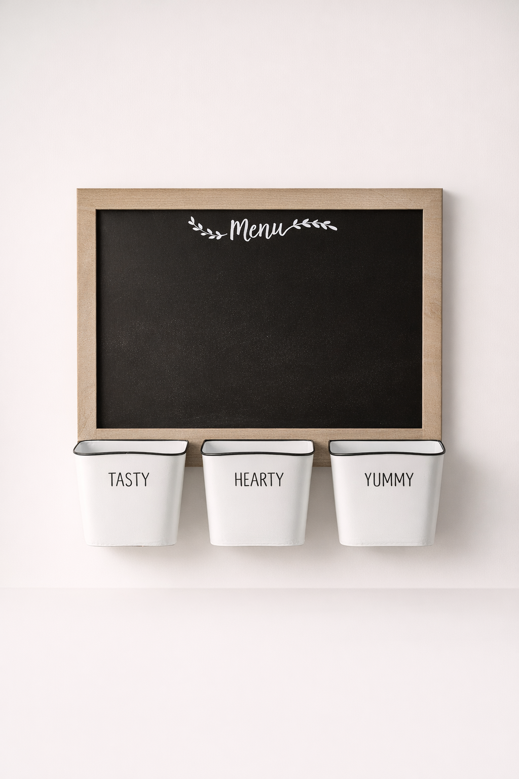 Menu Blackboard With 3 Pails