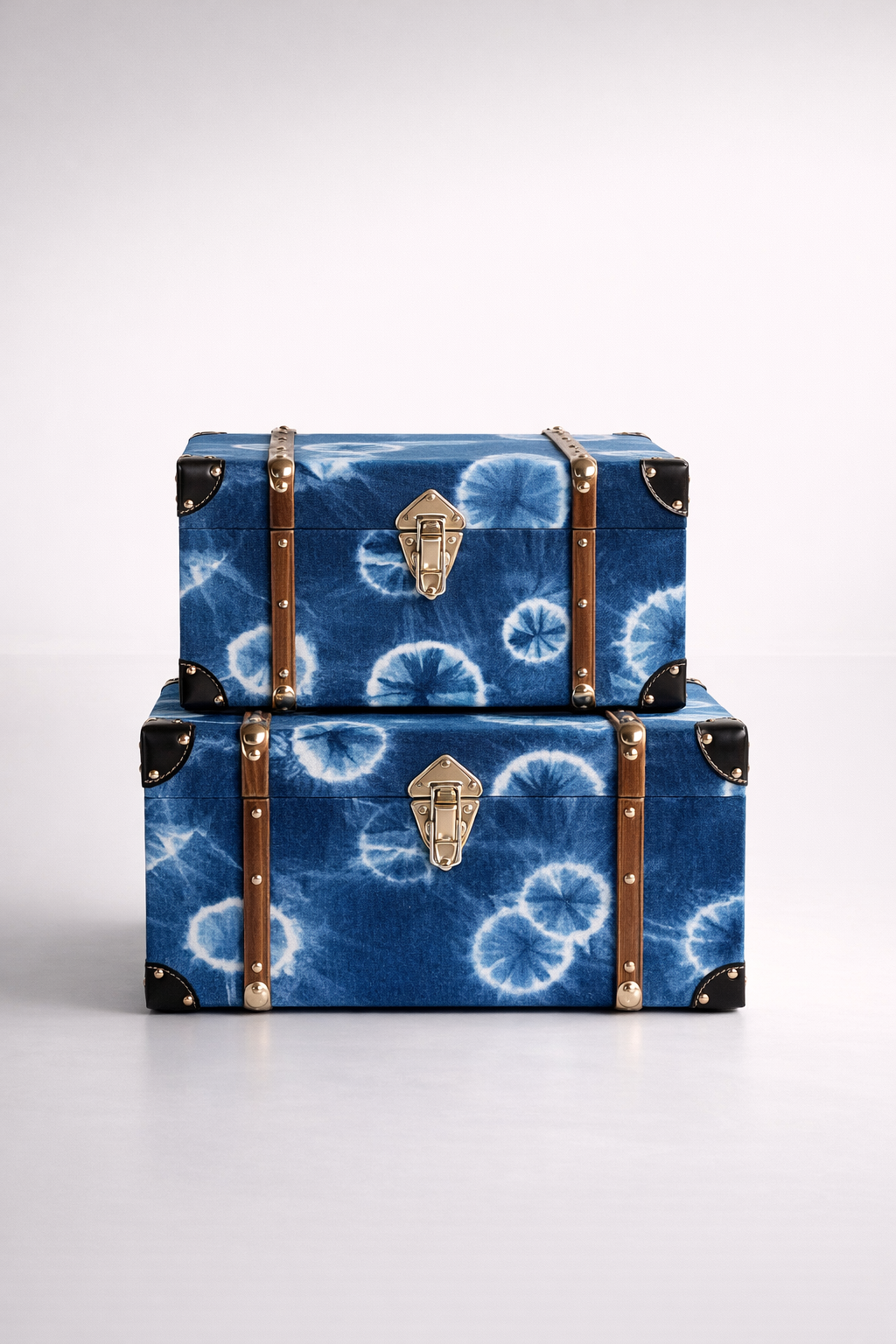 Set Of 2 Blue Tie-Dye Trunks