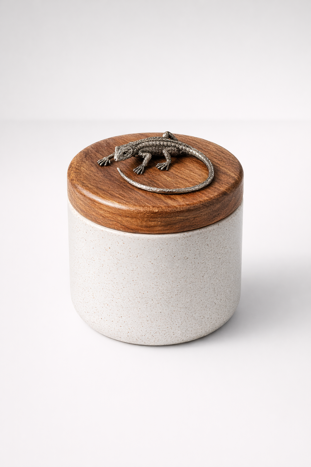 Box With Silver Lizard On Lid