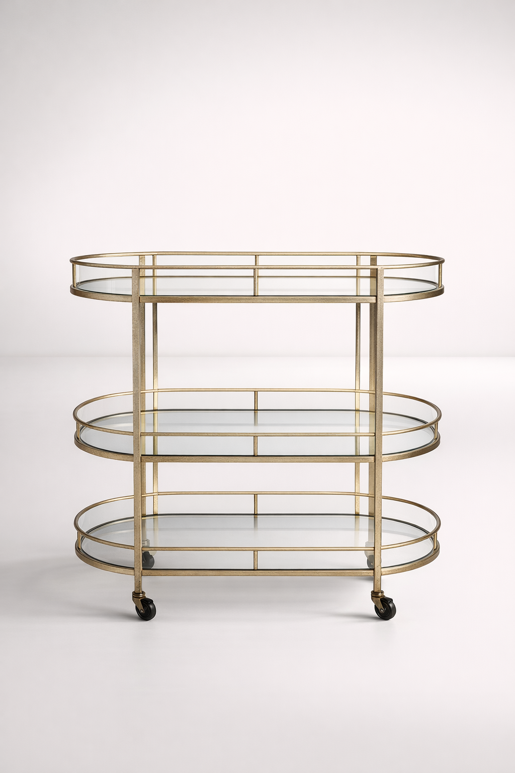 Silver Oval 3 Tier Trolley
