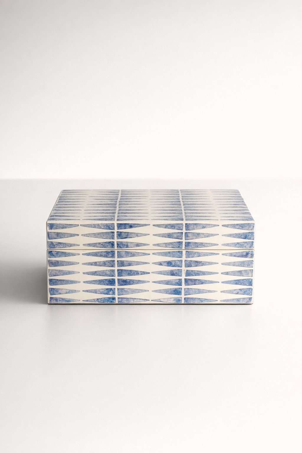 Blue Tribal Capiz Box
