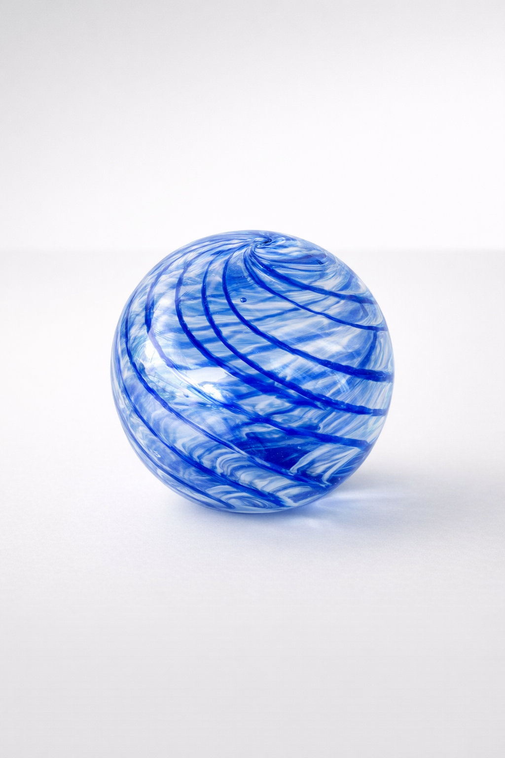 Blue Swirl Glass Ball