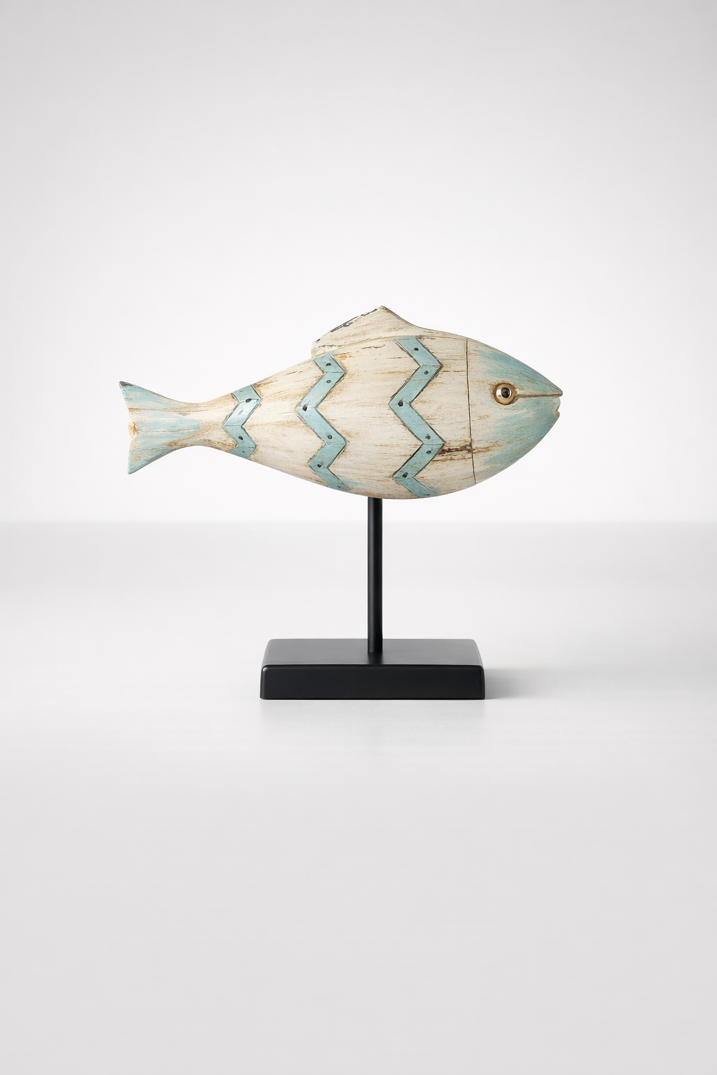 Blue Zigzag Fish On Stand