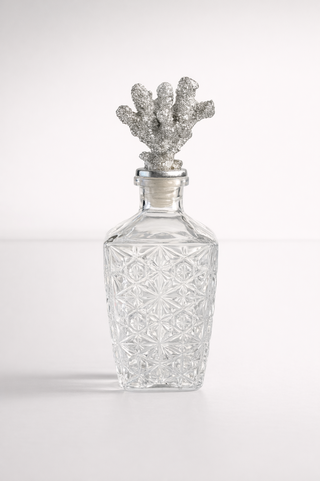 Glass Bottle Coral Lid