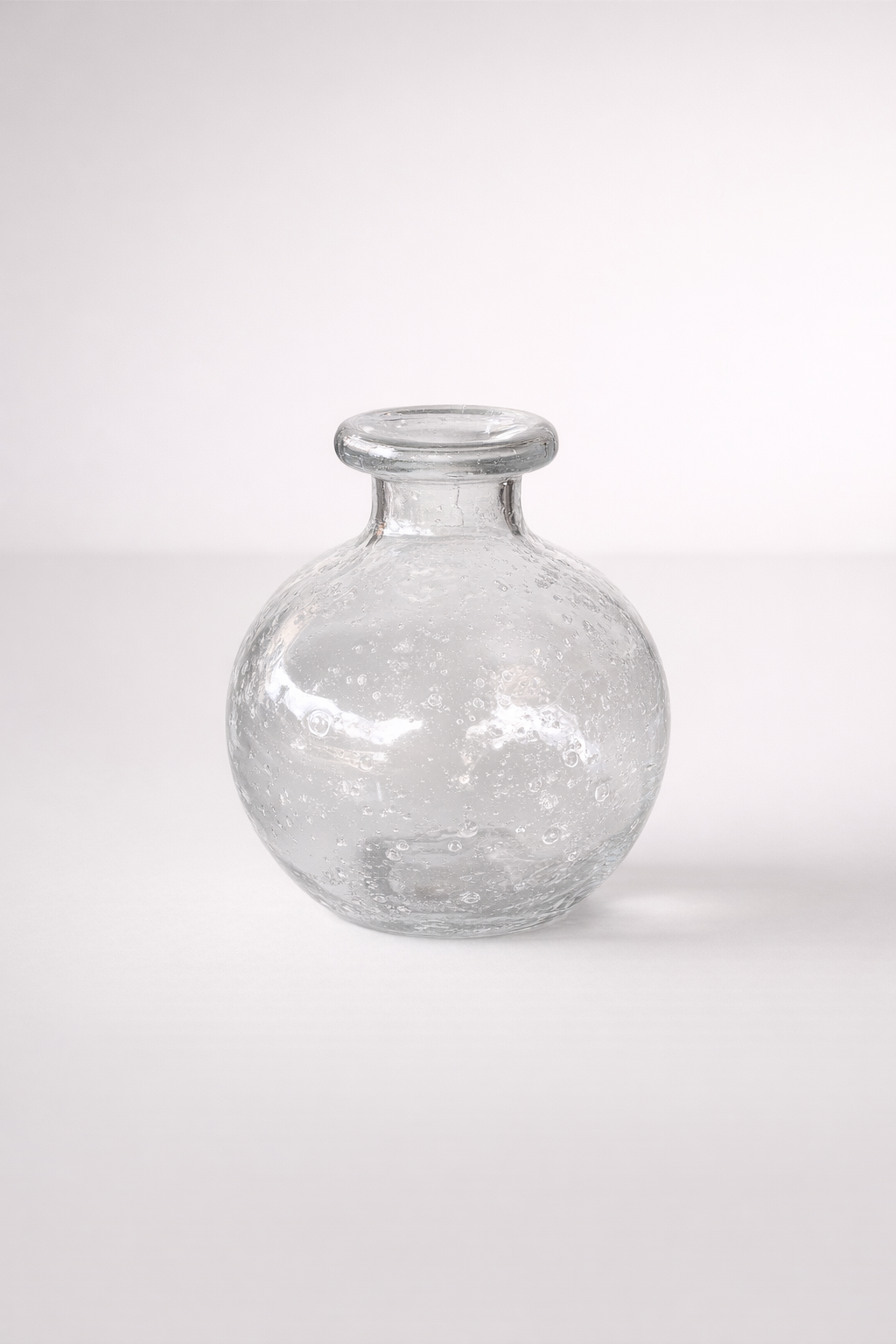 Clear Speckled Glass Vase