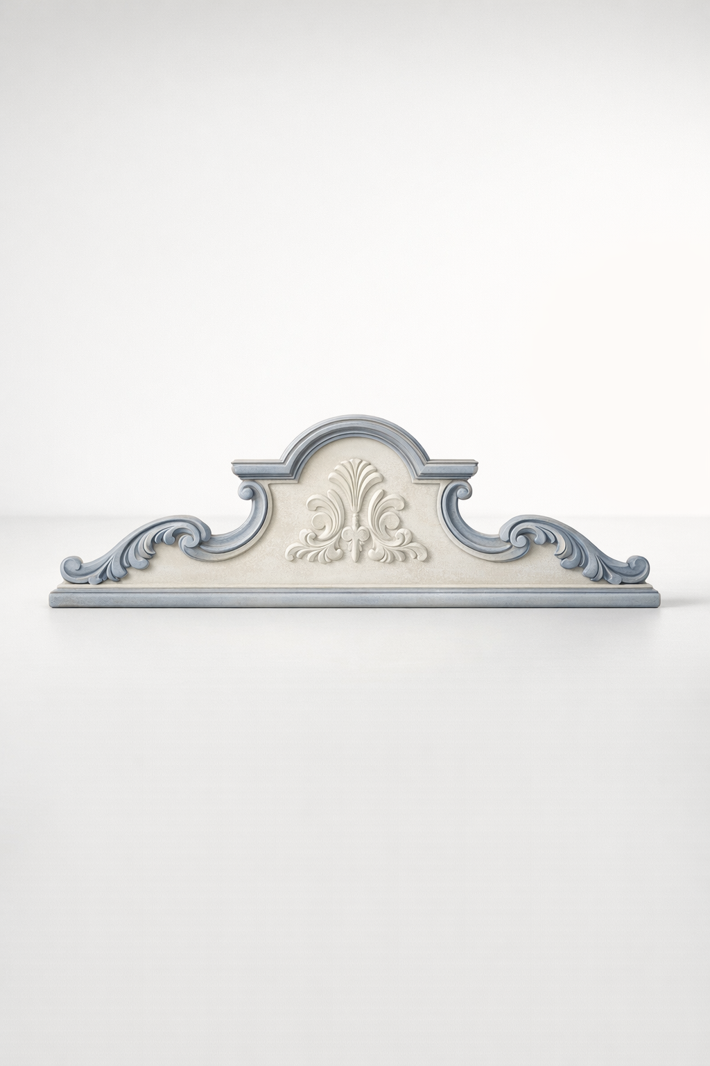Blue & White Wooden Pediment