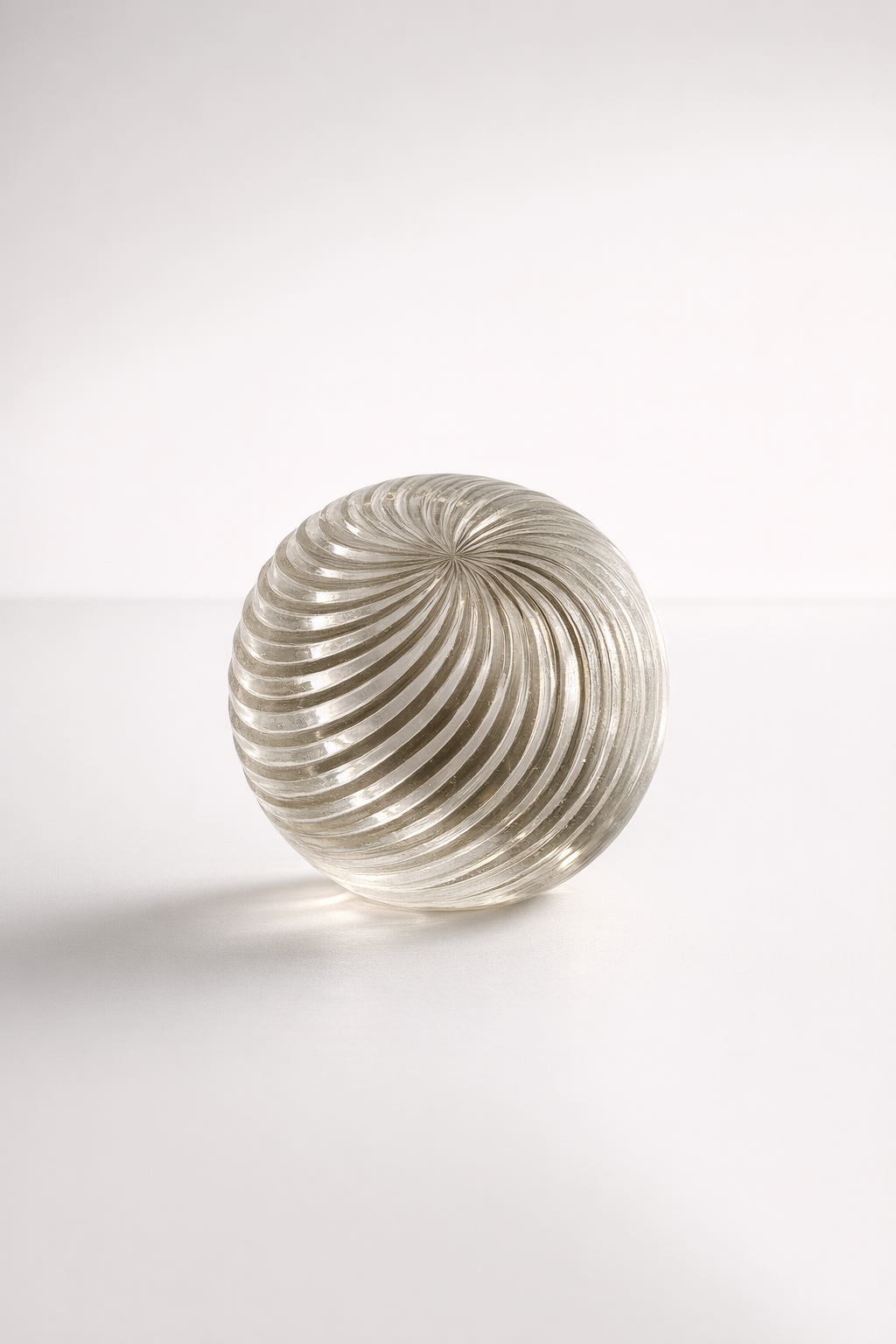 Swirl Glass Etched Paper Weight