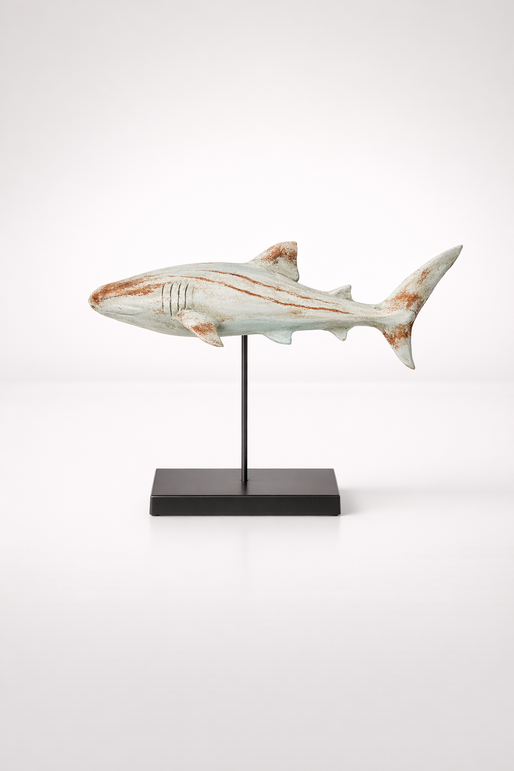 Pale Blue Shark On Stand