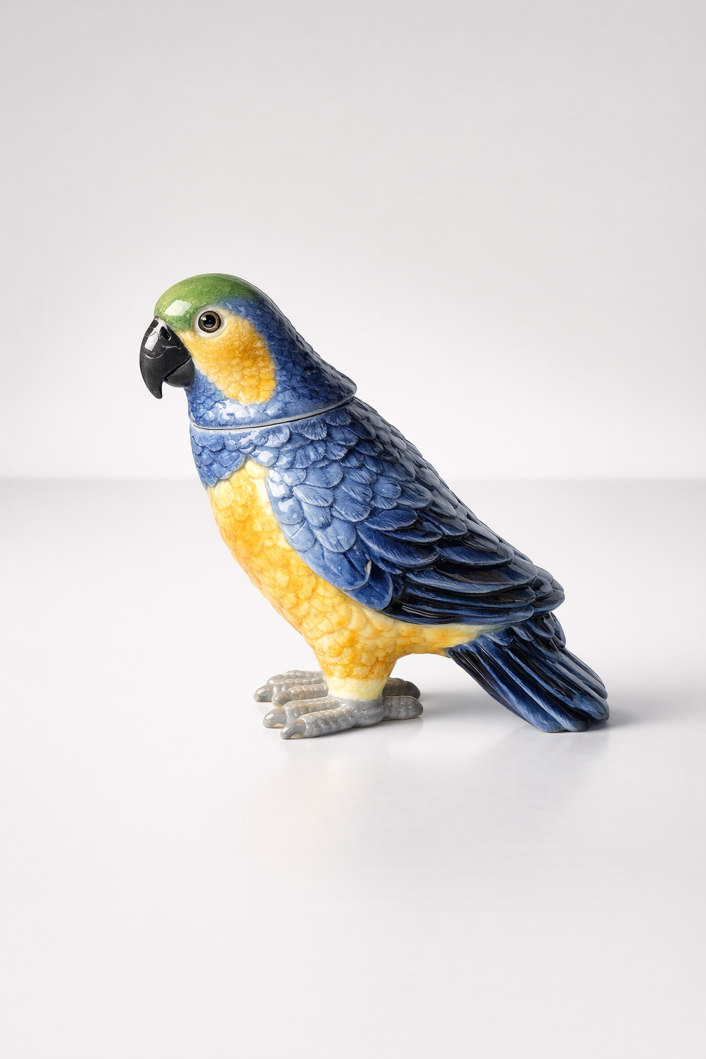 Yellow & Blue Parrot Lid Head