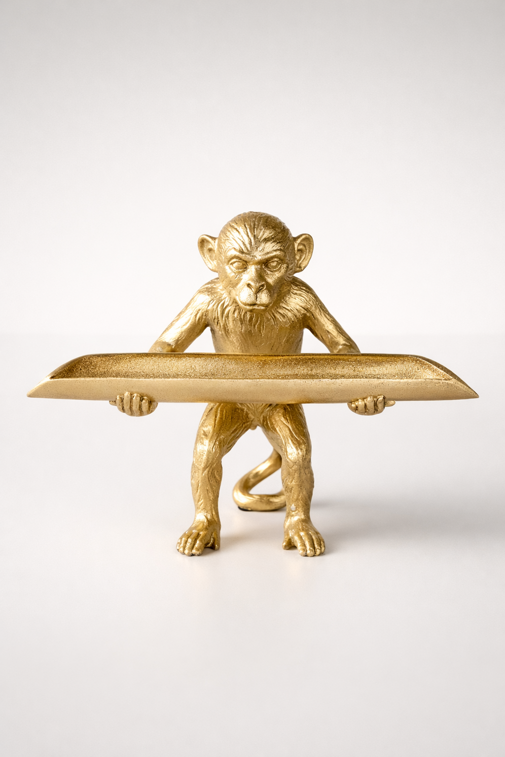 Gold Monkey Holding Tray