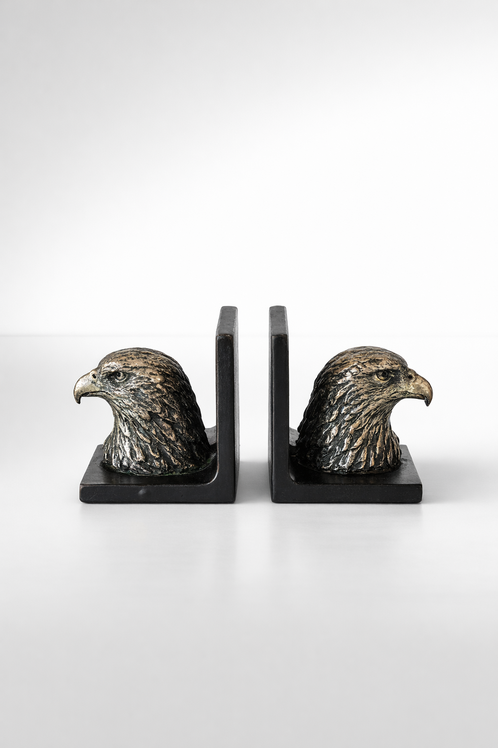Pair Of Silver Eagle Bookends