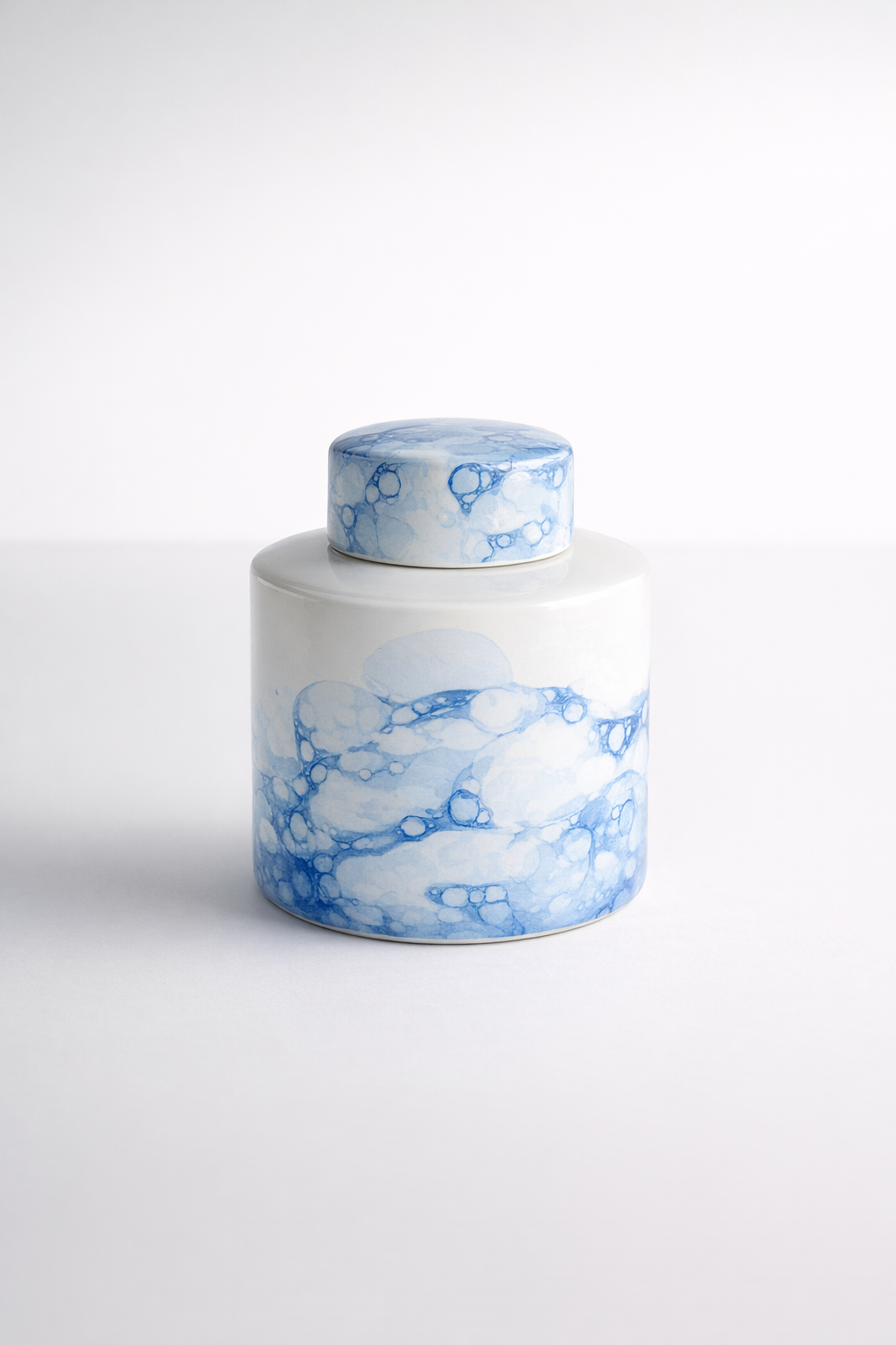 Round Blue Blob Jar