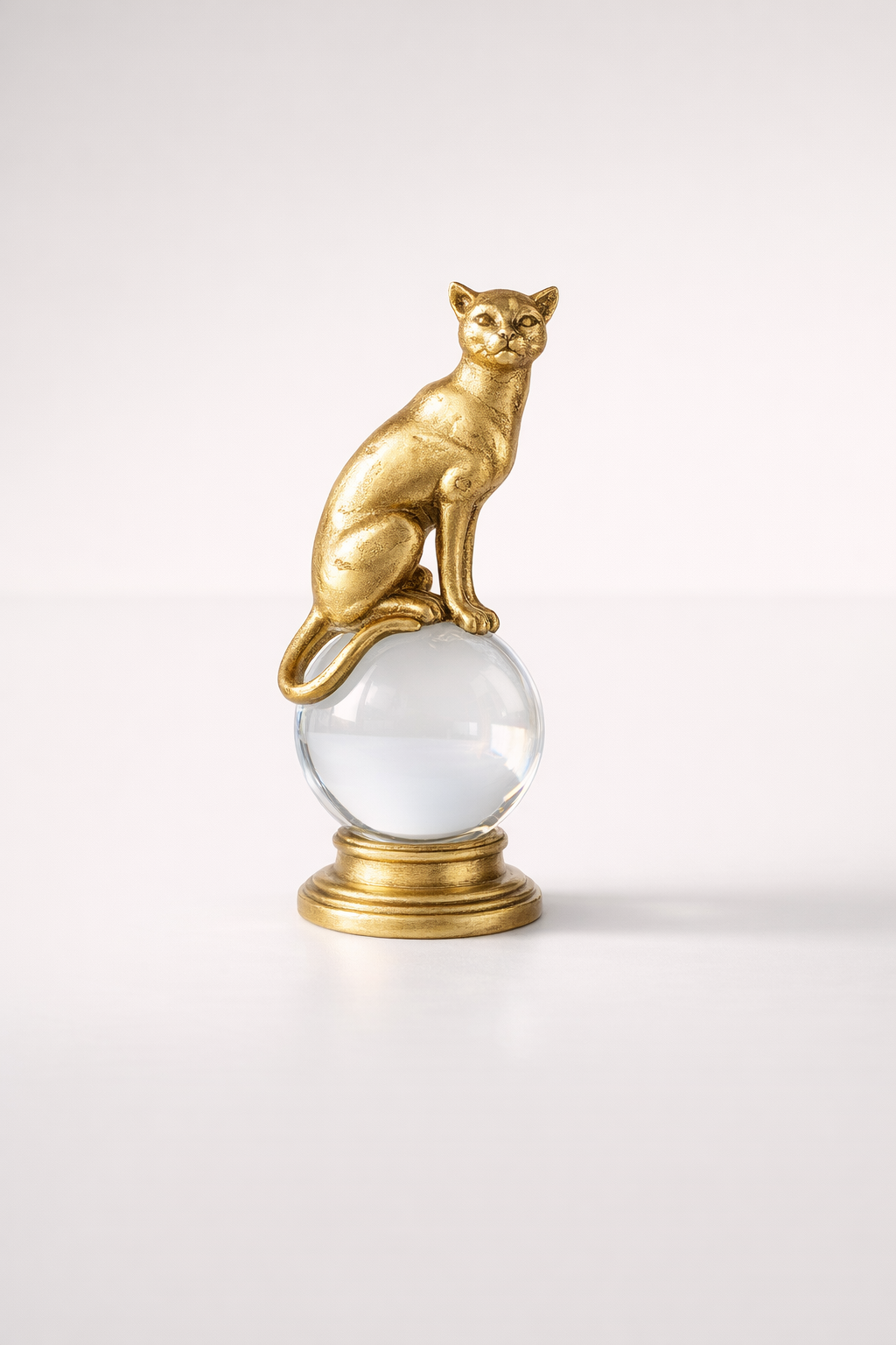 Gold Leopard On Glass Ball