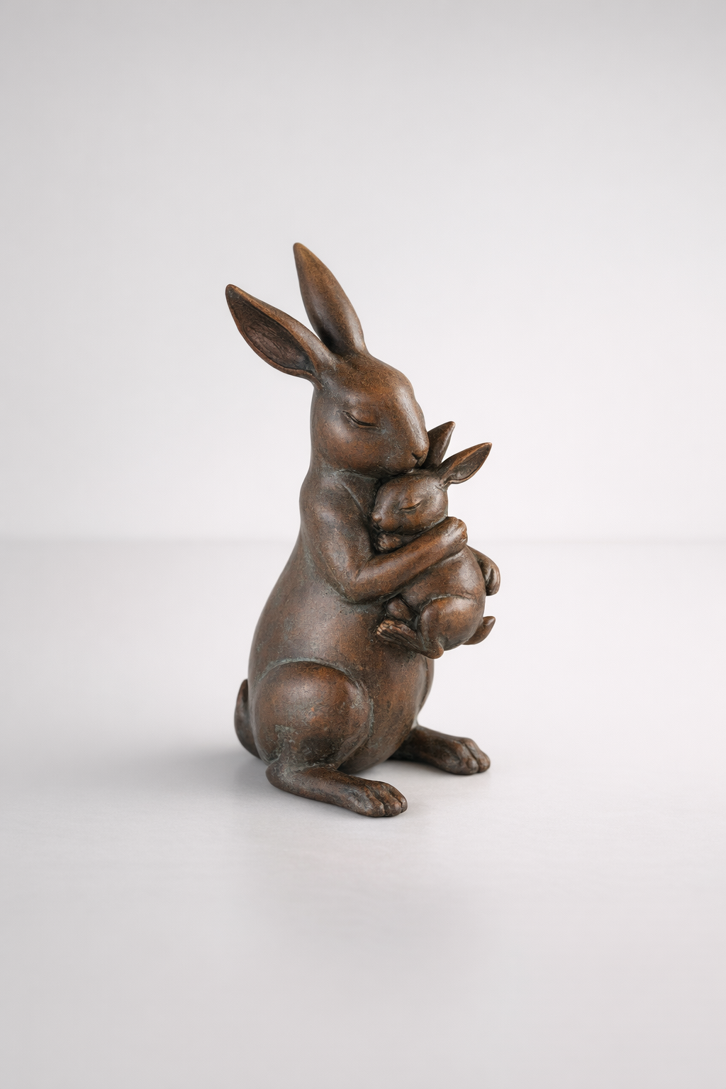 Bunny Mother Holding Baby