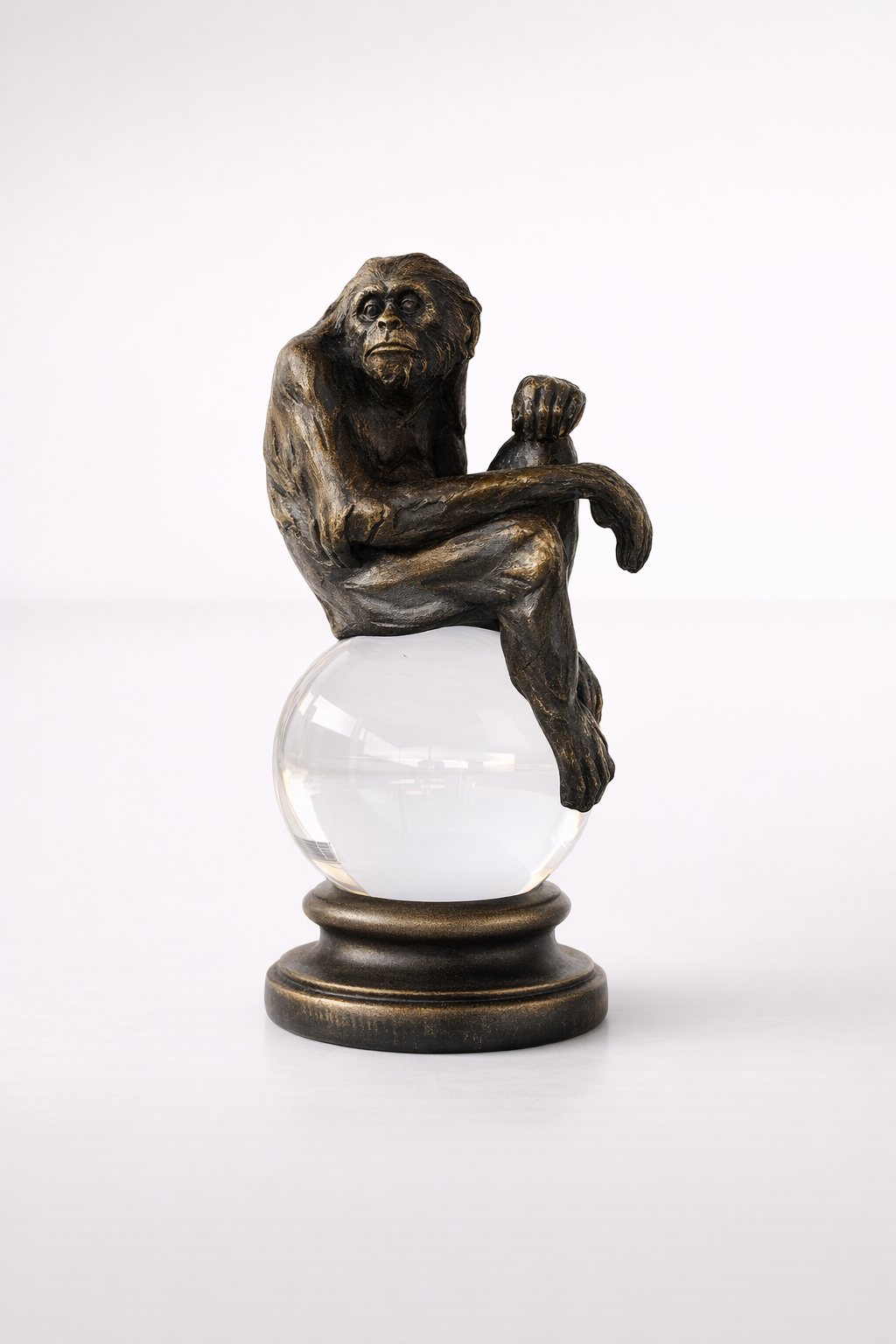 Monkey On Glass Ball