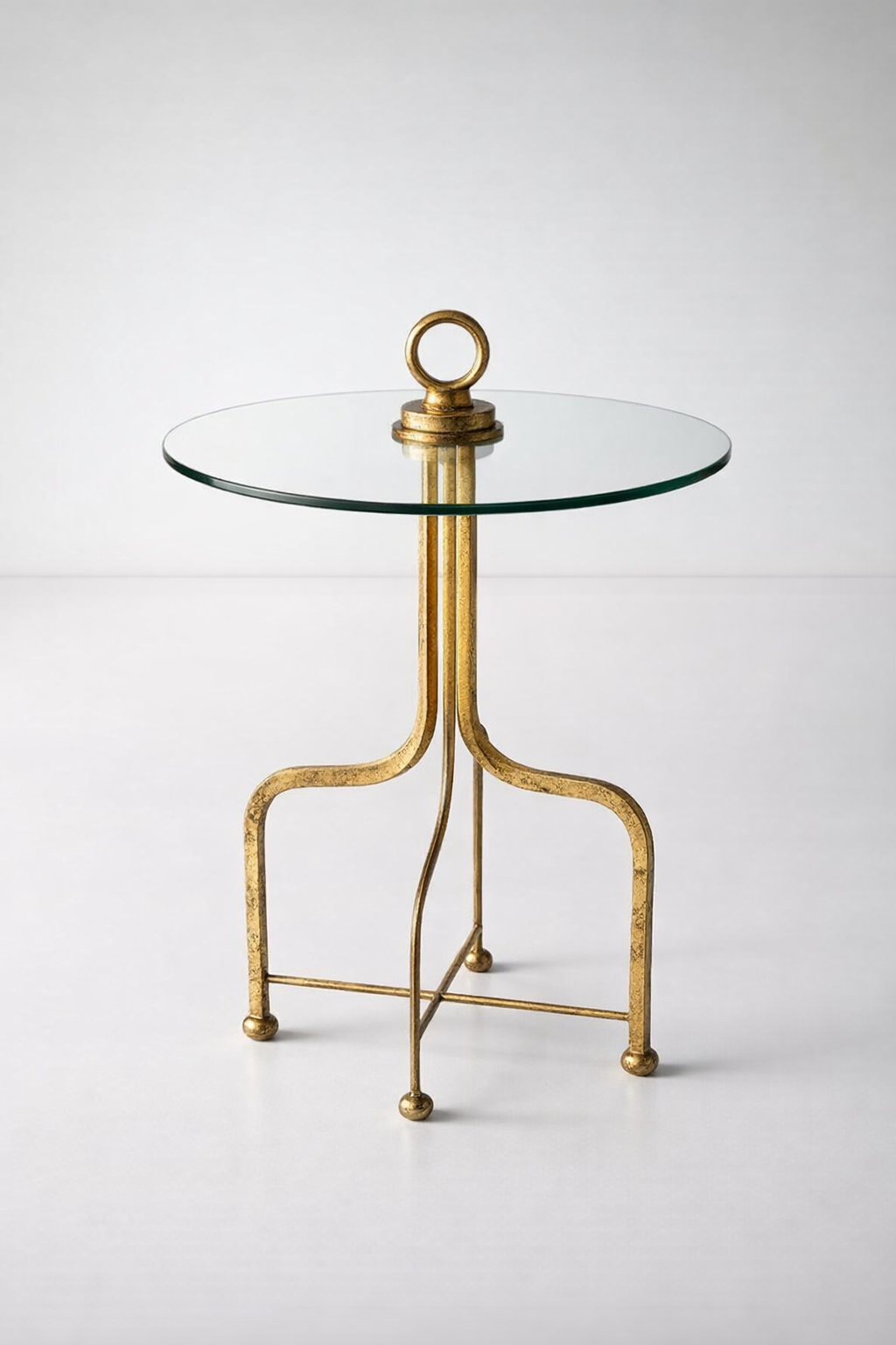 Round Glass & Metal Table