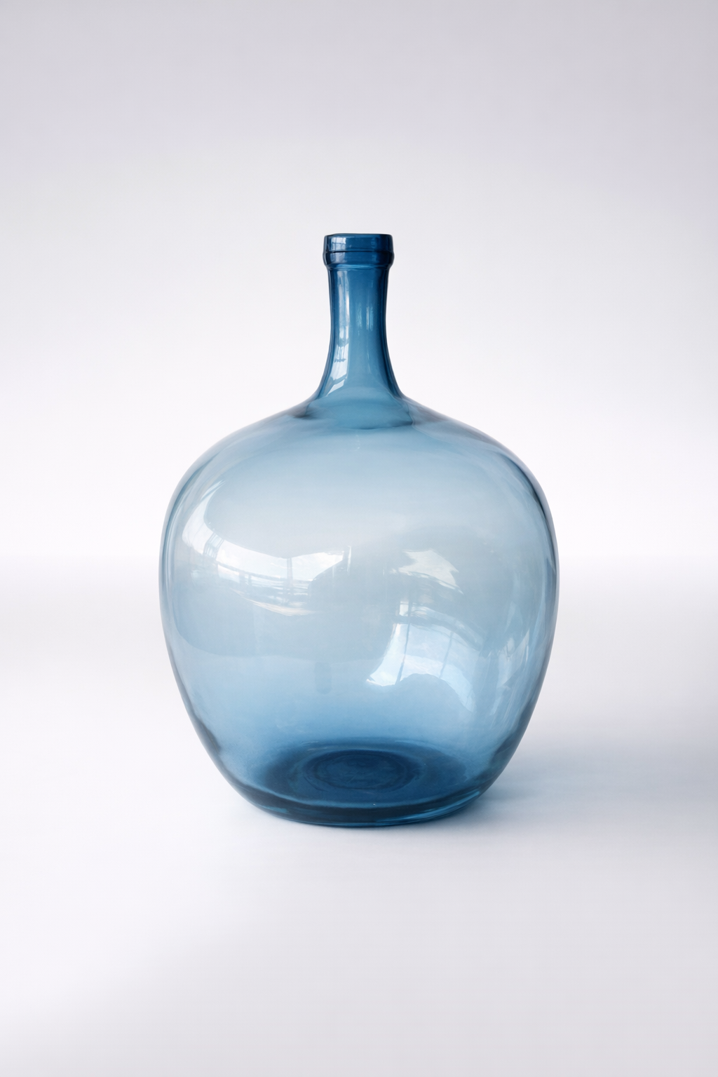Extra Large Blue Glass Bottle
