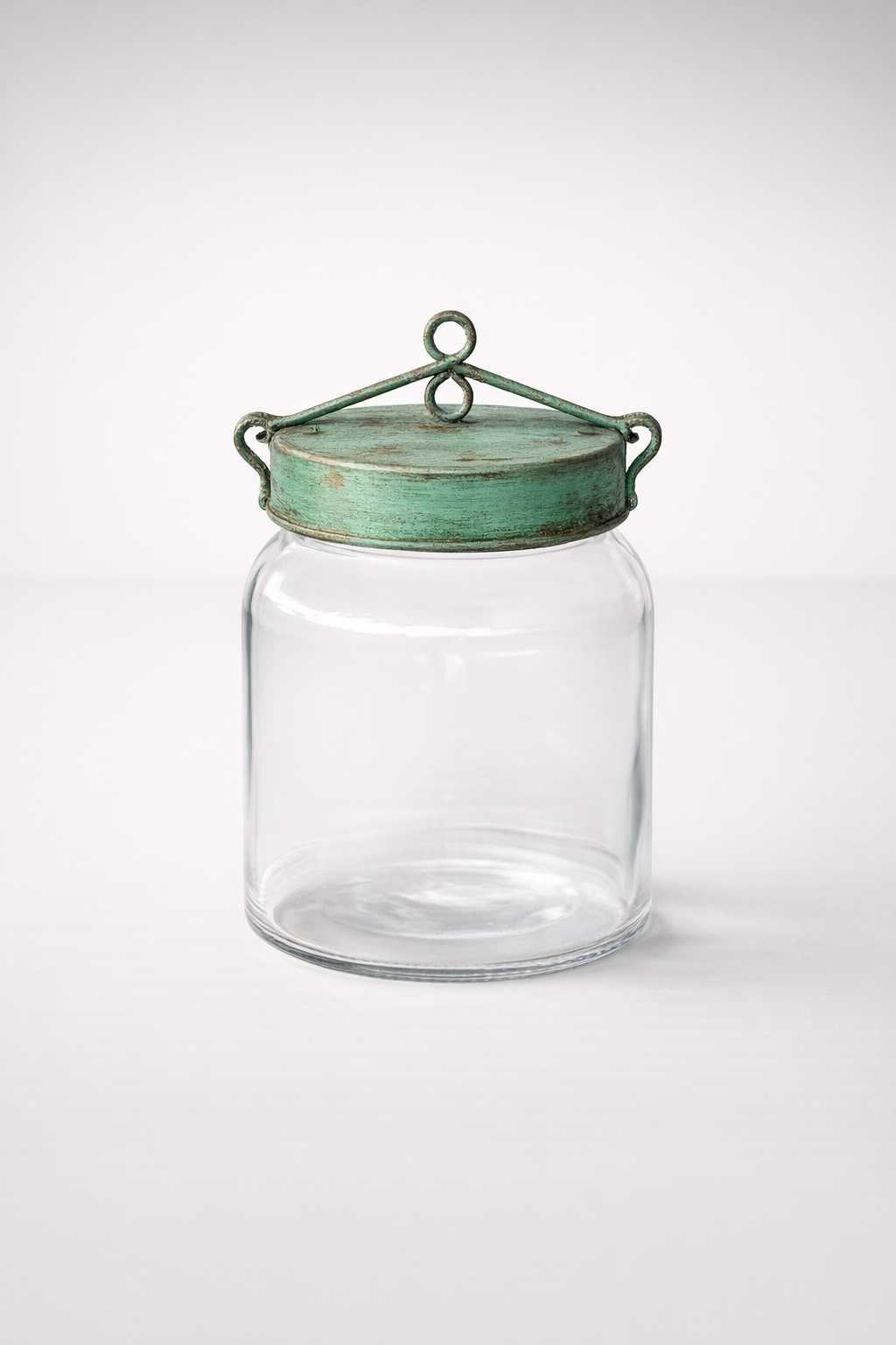 Medium Glass Jar With Turquoise Lid