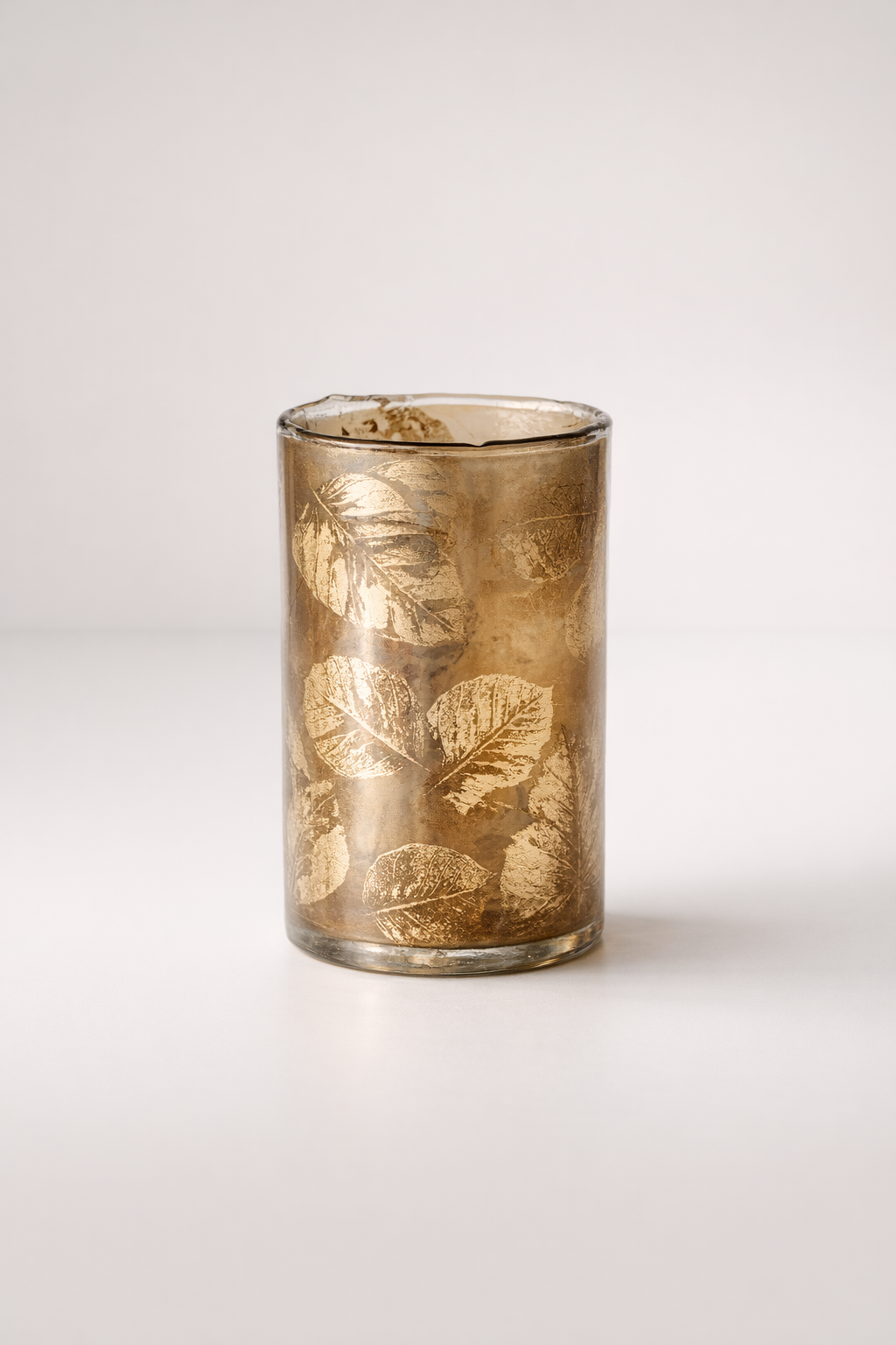 Gold Leaf Glass Vase