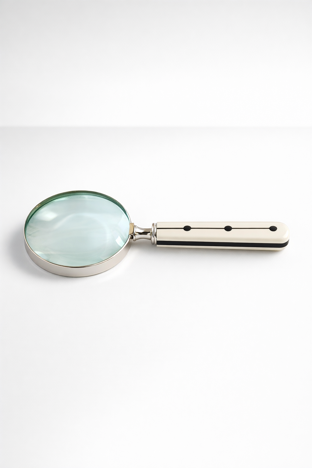 Bone & Silver Magnifying Glass