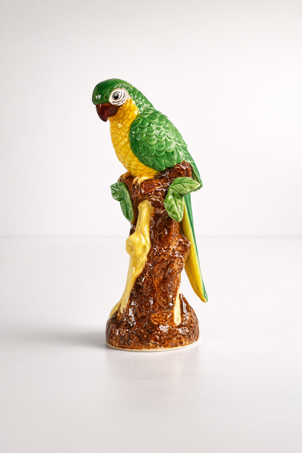 Green & Yellow Ceramic Parrot