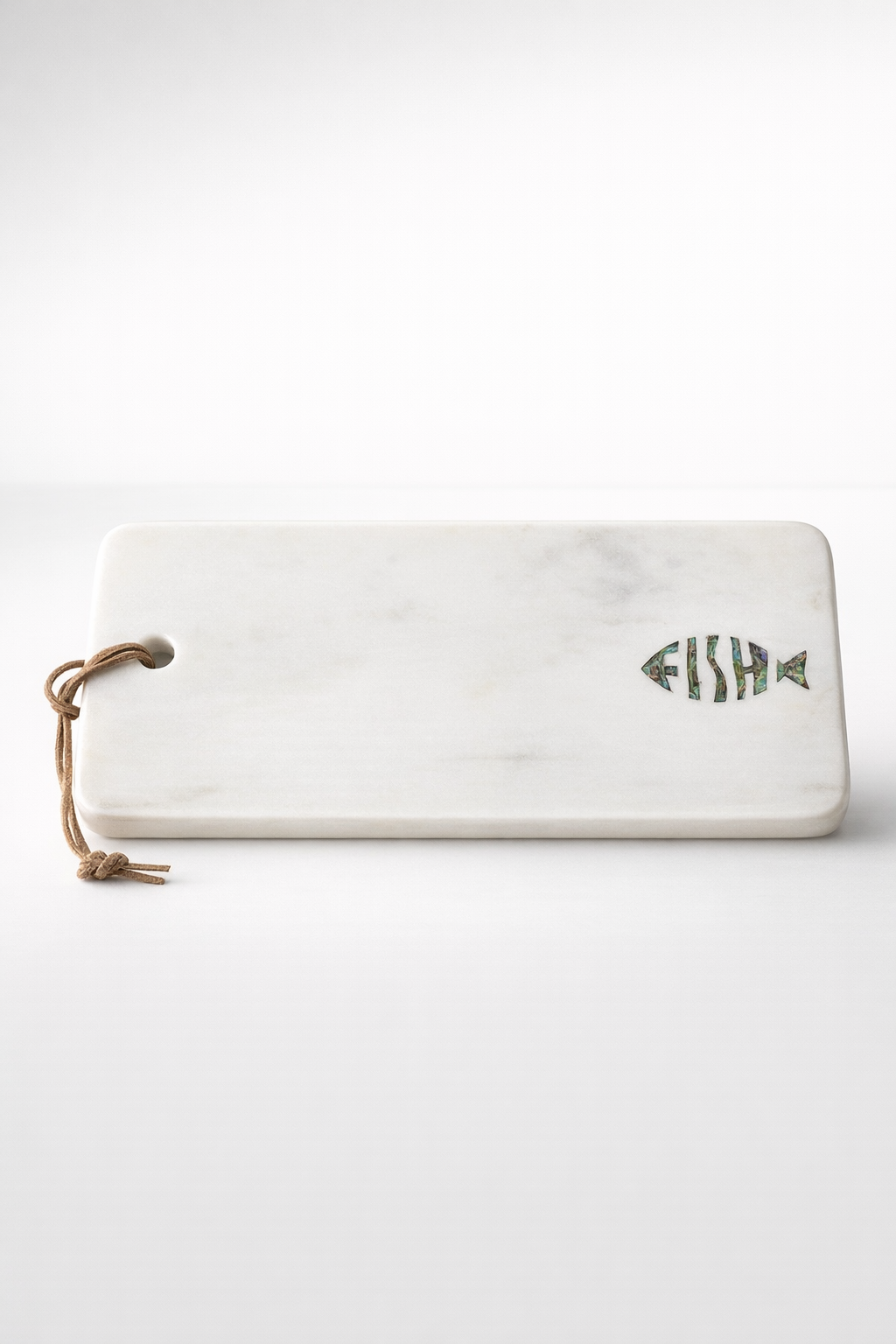 Oblong Chopping Board With Mother Of Pearl Fish