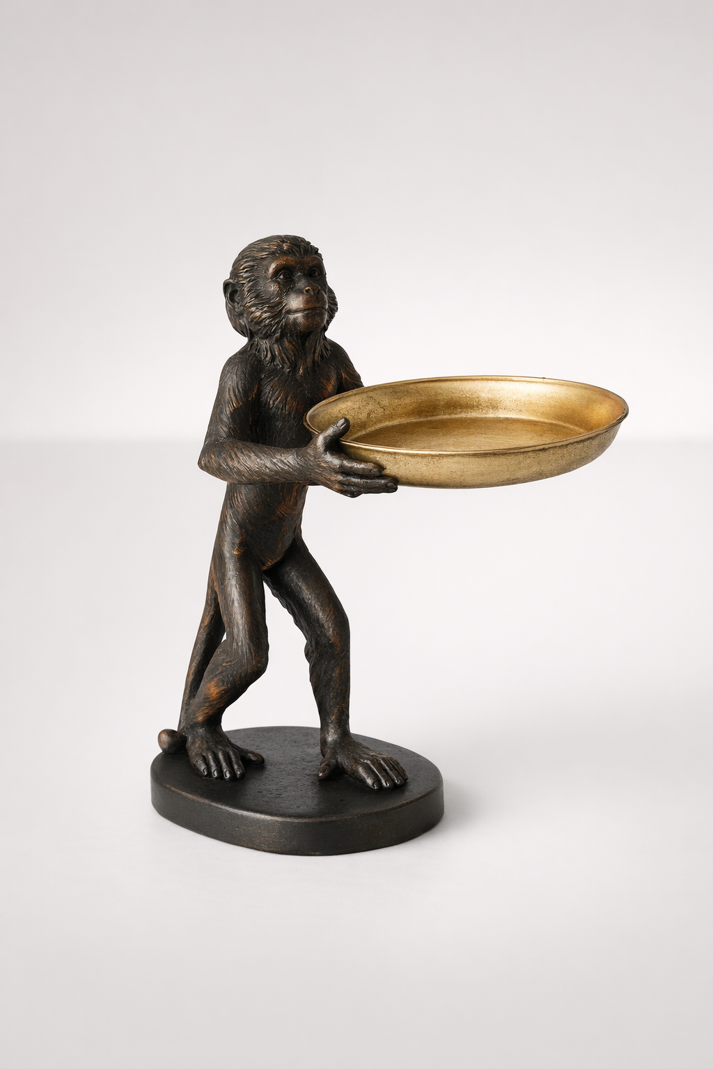 Large Standing Monkey With Tray