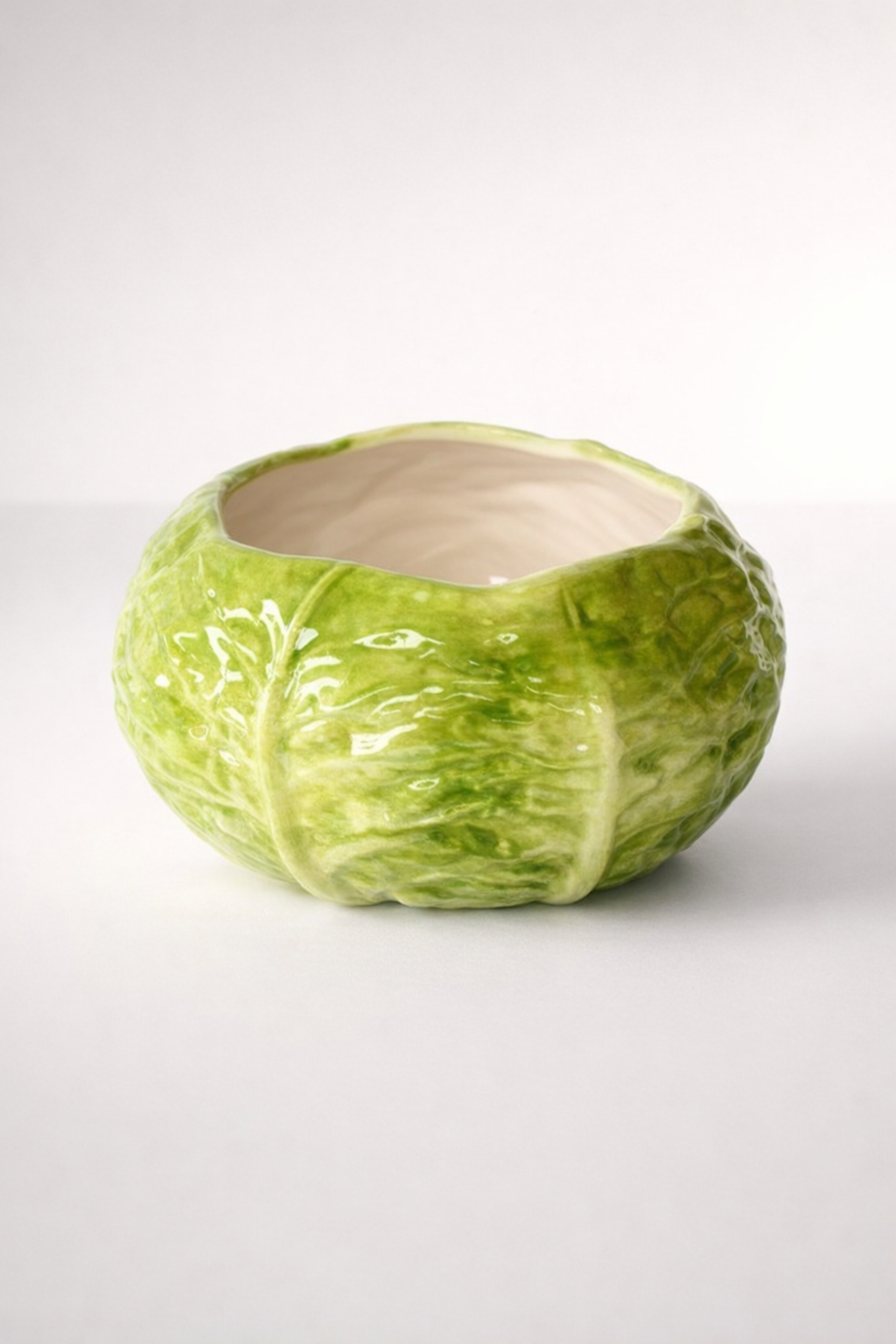 Green Cabbage Shaped Bowl