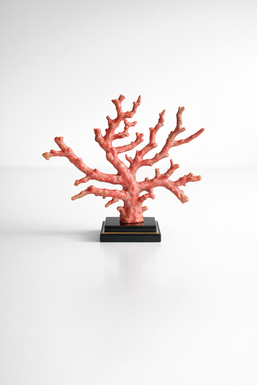 Dusty Red Coral On Stand